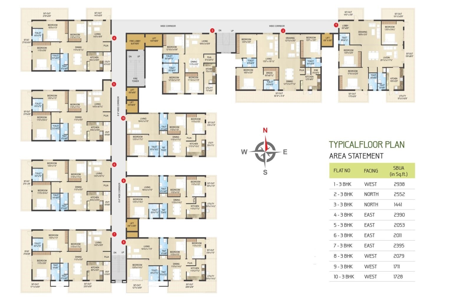 TNR Phool Deep Greens Floor Plans