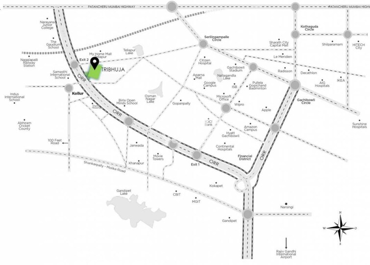 Tribhuja Apartments Location Image