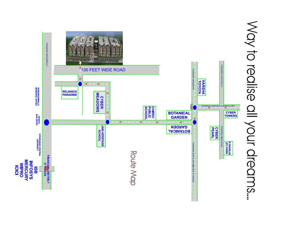 Trishala Luxor Apartments Location Image