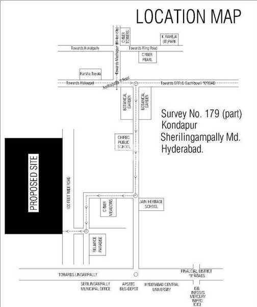 Trishala Luxor Apartments Location Image
