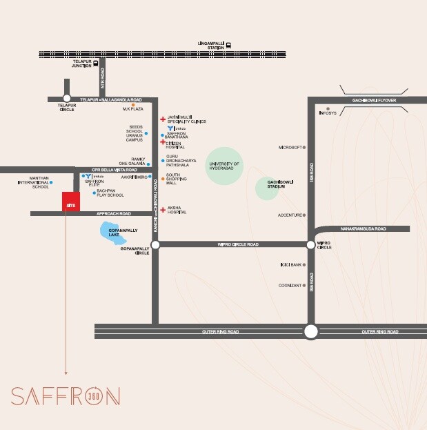 Trishala Saffron 360 Location Image