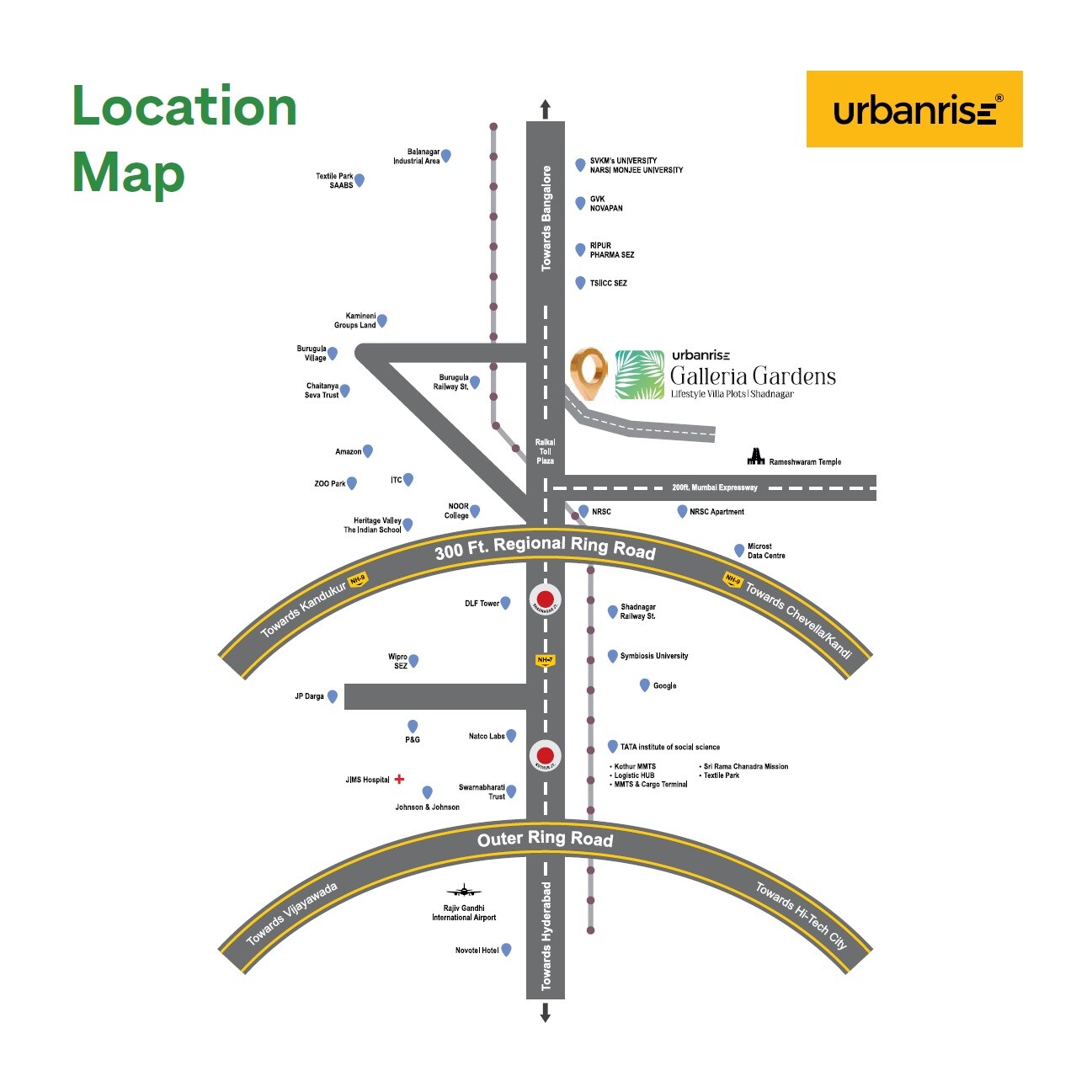 Urbanrise Galleria Gardens Location Image