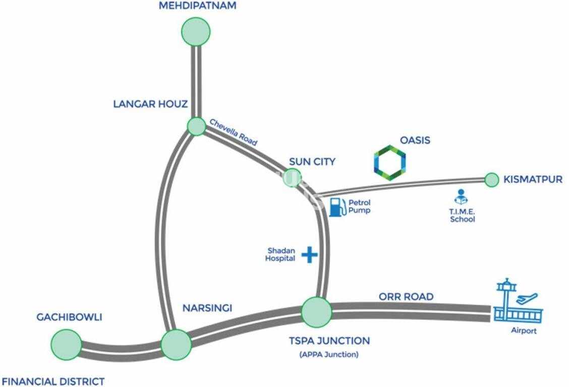 Vaishnavi Oasis Hyderabad Location Image