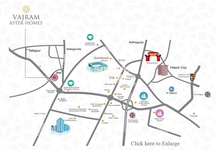 Vajram Aster Homes Location Image