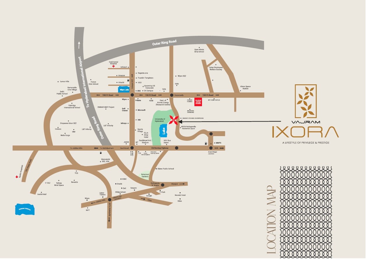 Vajram Ixora Location Image