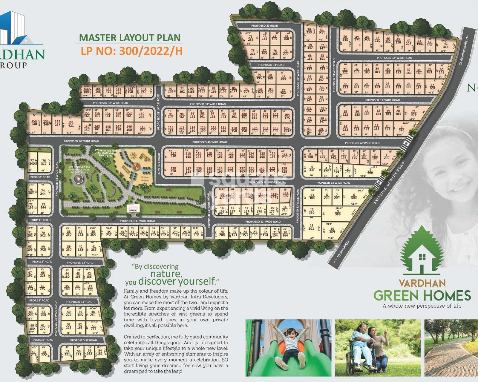 Vardhan-Green-Homes_a collage of photos of a building with a cartoon character on it