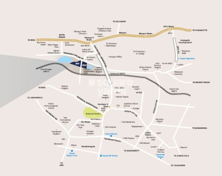 Vasavi Lakecity East Location Image