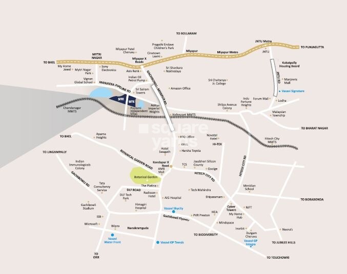 Vasavi Lakecity East Location Image