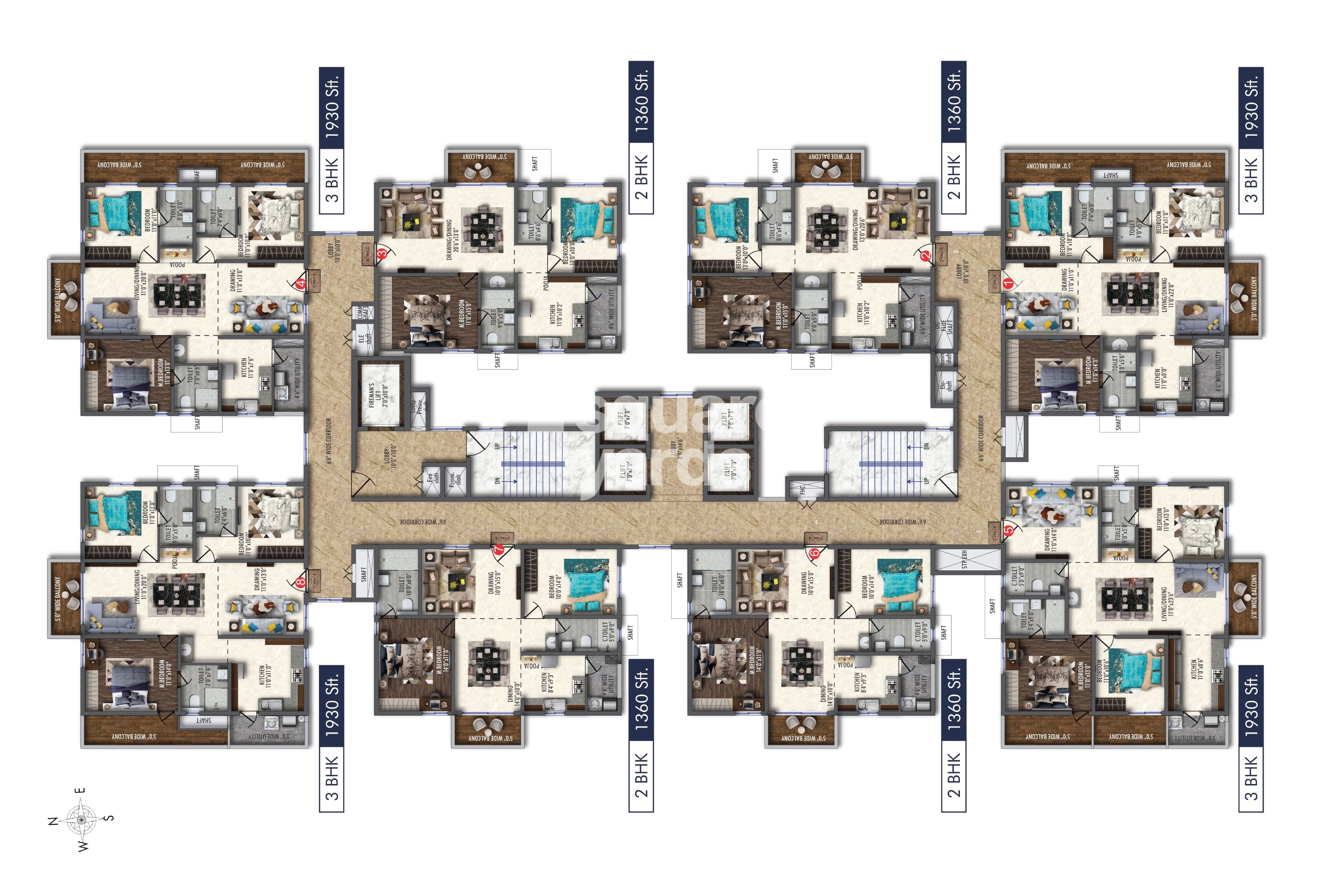 Vertex 33 West Floor Plans