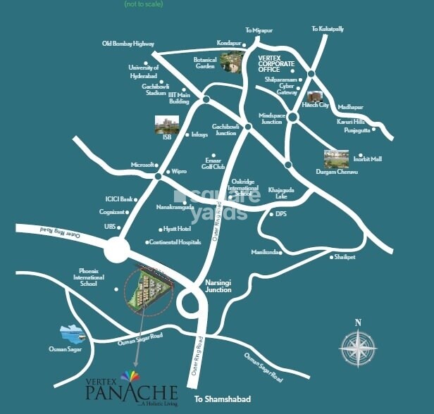 Vertex Panache Gachibowli Location Image