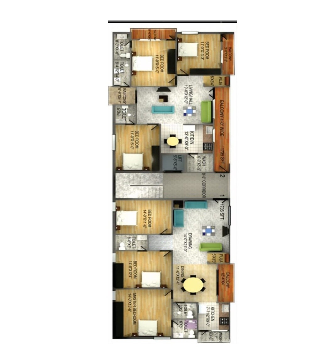 Virat Heights Floor Plans