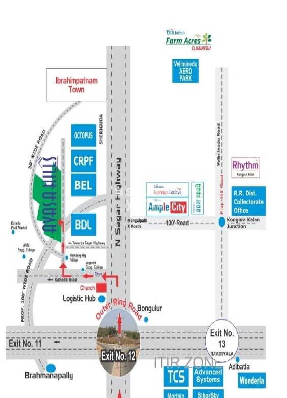 YBR Avasa Hills Location Image