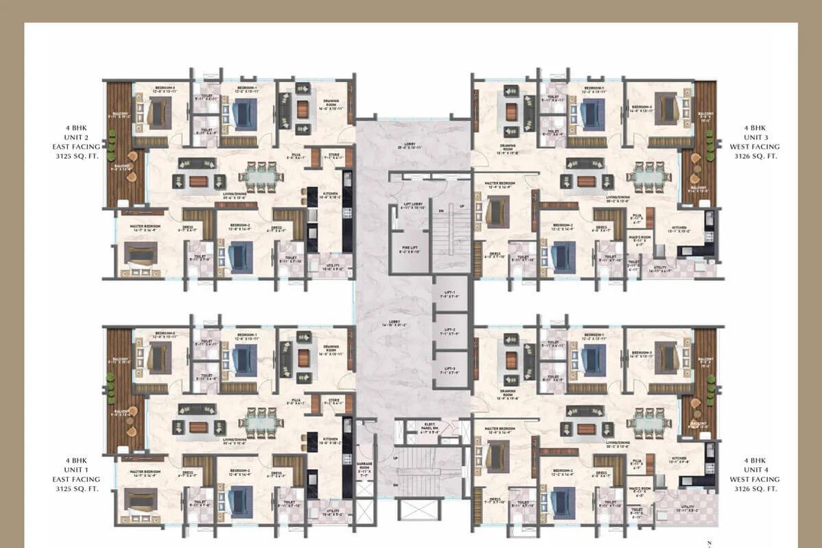 Zuari Gangothri Tribhuja Floor Plans 1