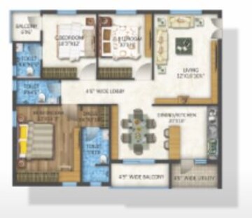  3 BHK Apartment at Aaditris Empire Apartments, Velmala – for Sale