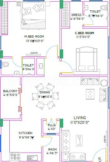 aasthas elite apartment 2bhk 1252sqft41