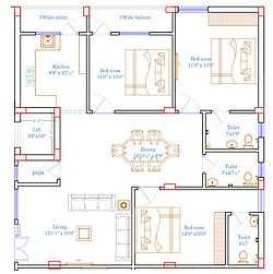 2 BHK 1080 Sq. Ft. Apartment in Abod KBR Residency