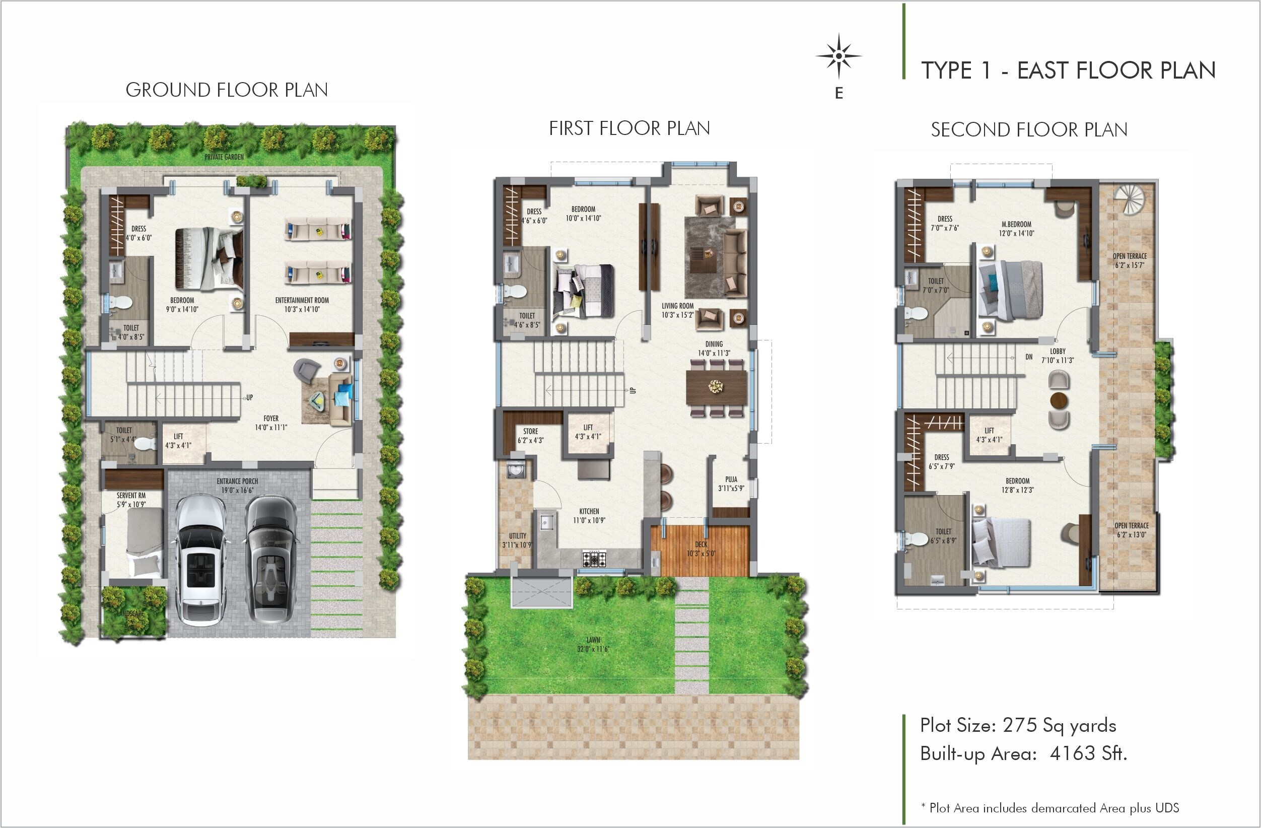 Floor plan of 4 BHK 4163 Sq. Ft. Villa in Aditi Urban Ville, Hyderabad
