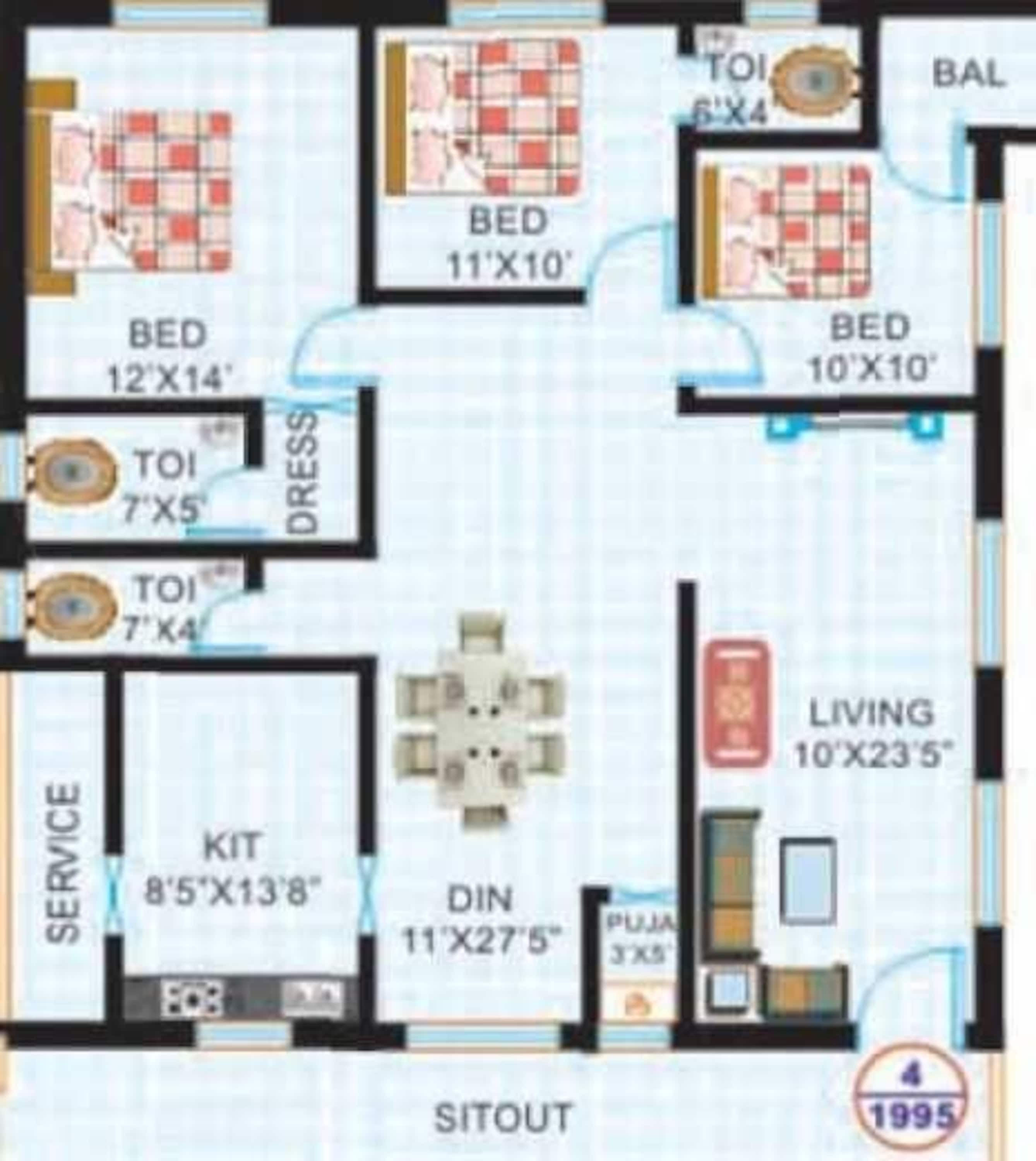 akruthi srinivasam apartment 3 bhk 1995sqft 20200228130224
