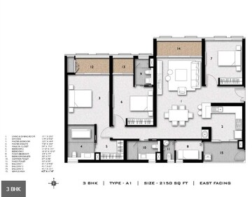  3 BHK Apartment at Aliens Space Station 1 Cassini, Tellapur – for Rent