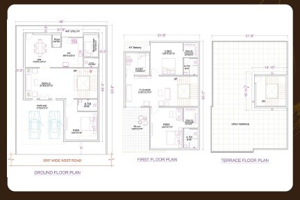 Floor plan of 4 BHK 3141 Sq. Ft. Villa in AMR Legacy, Hyderabad
