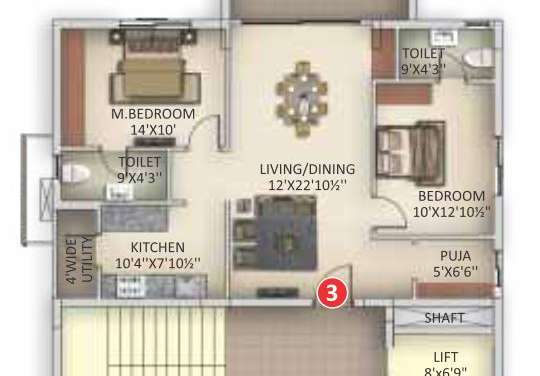 anuhar rami reddy towers apartment 2 bhk 1281sqft 20200823110822