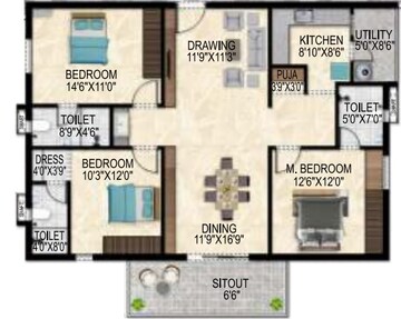  3 BHK Apartment at Anvita Ivana, Kollur – for Sale