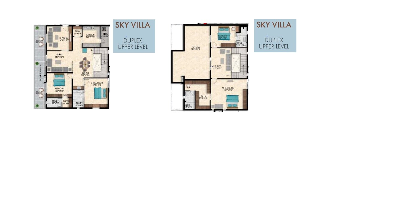 Floor plan of 4 BHK 3860 Sq. Ft. Apartment in Anvita Ivana, Hyderabad