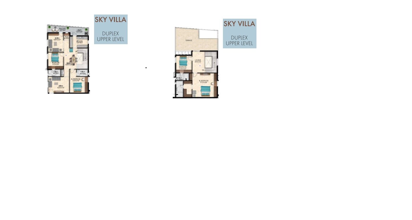 Floor plan of 4 BHK 5090 Sq. Ft. Apartment in Anvita Ivana, Hyderabad