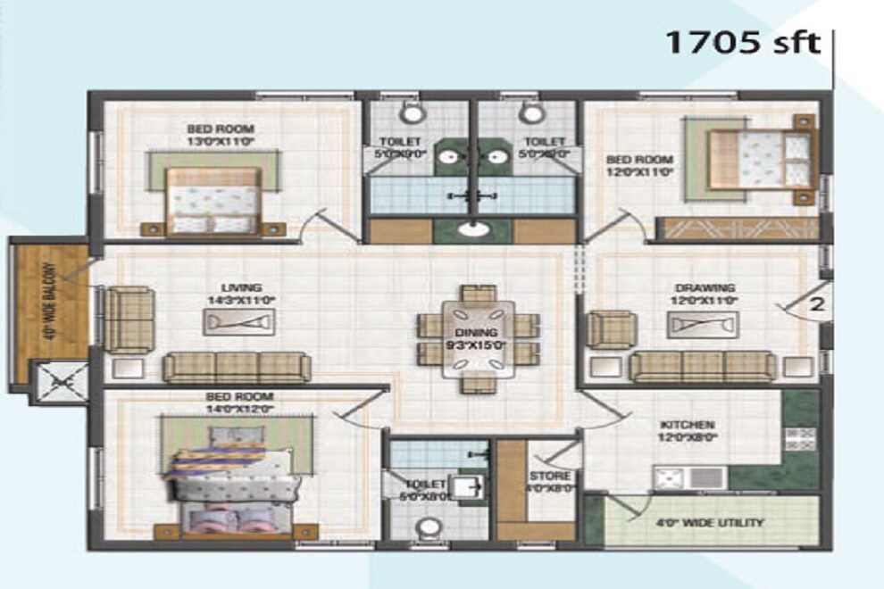 Other, aparna-cyber-commune 3 Bedroom 1804 Sq.Ft. Apartment In Nallagandla Hyderabad 9221932