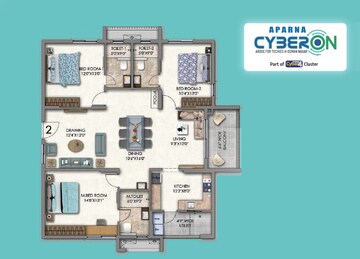  3 BHK Apartment at Aparna Cyber On, Osman Nagar – for Sale