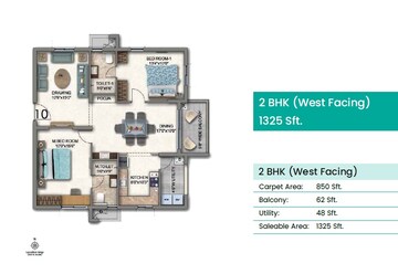  2 BHK Apartment at Aparna Cyber Shine, Osman Nagar – for Sale