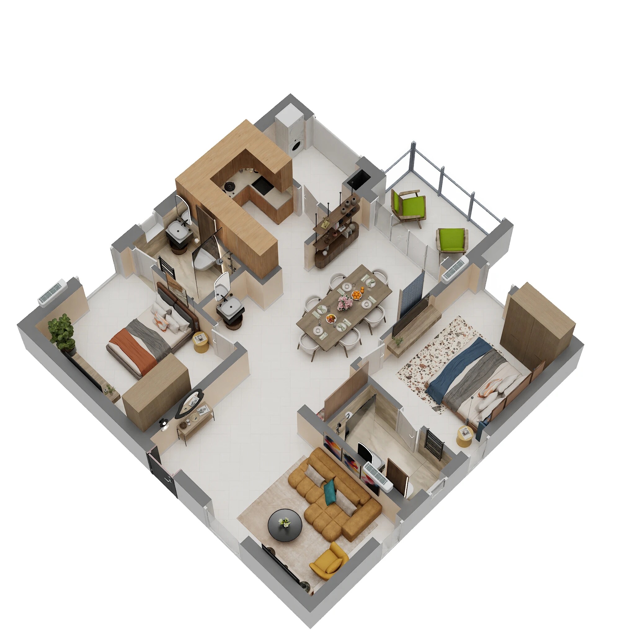 2 BHK 1348 Sq. Ft. Apartment