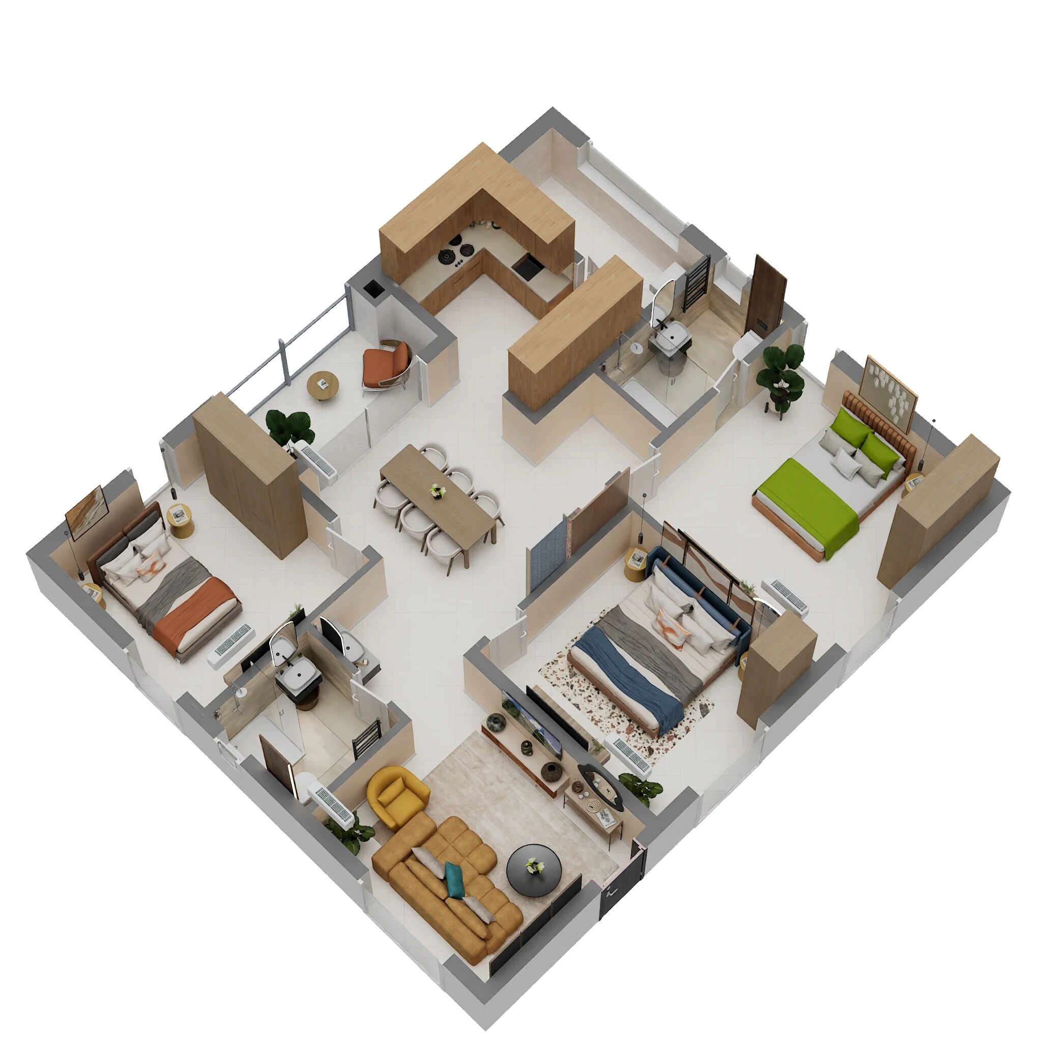 3 BHK 1565 Sq. Ft. Apartment
