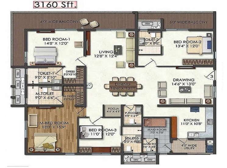 Other, aparna-luxor-park 4 Bedroom 3160 Sq.Ft. Apartment In Kondapur Hyderabad 8914439