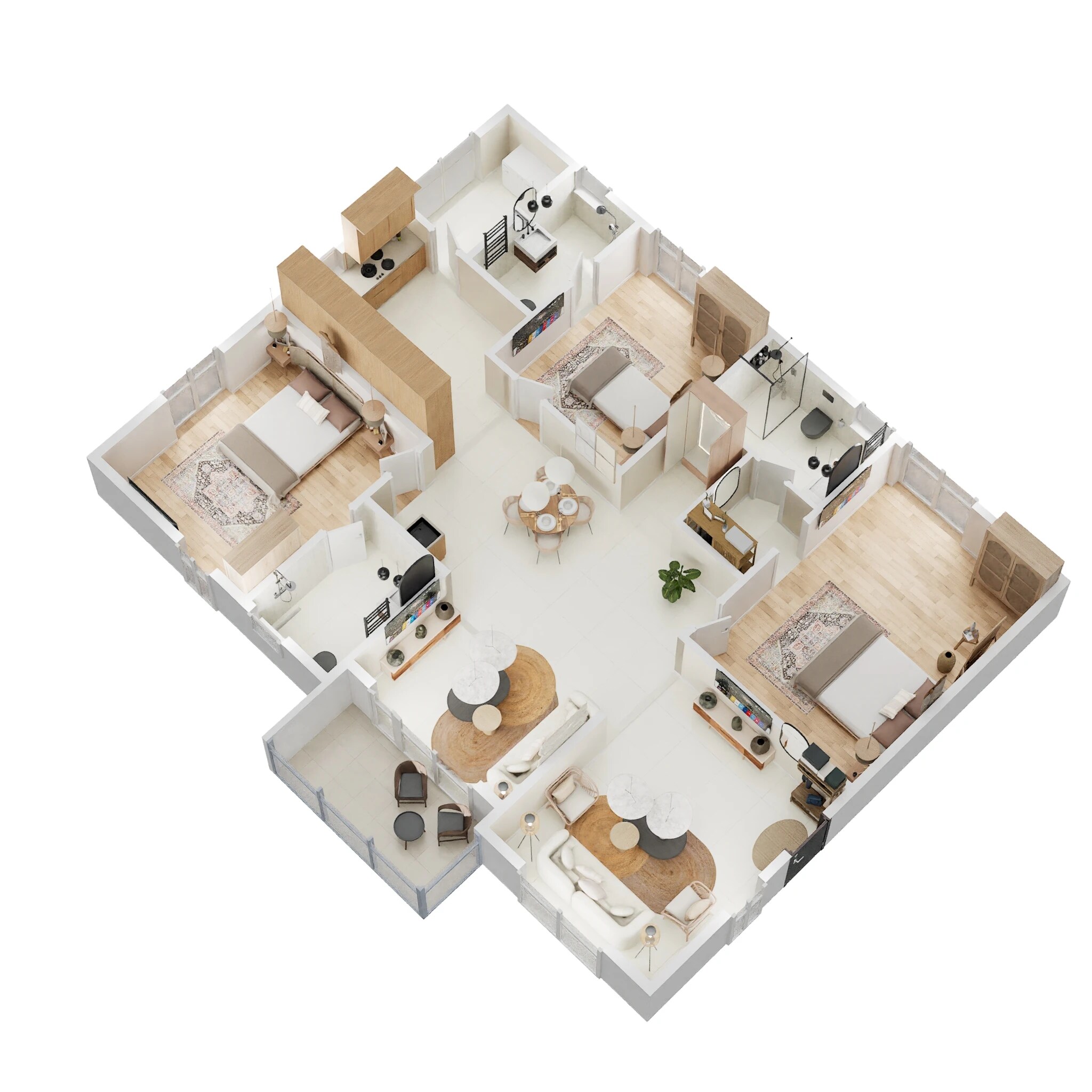 3 BHK 1990 Sq. Ft. Apartment