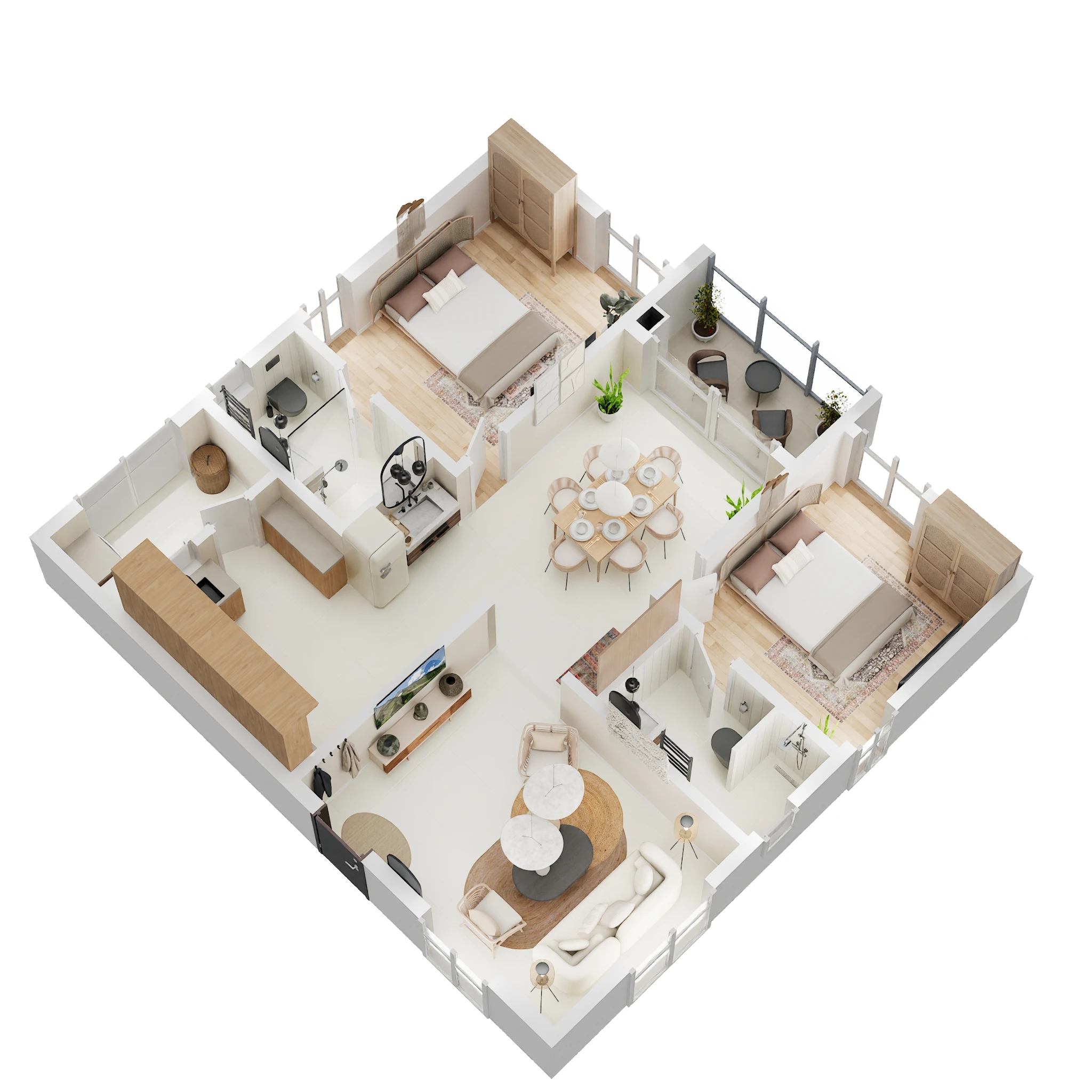 2 BHK 1240 Sq. Ft. Apartment in Aparna Sarovar