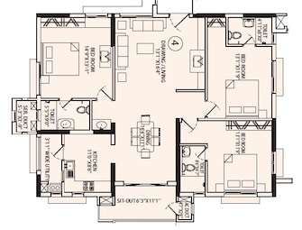 3 BHK Apartment For Rent in Aparna Sarovar Nallagandla Hyderabad  8064295