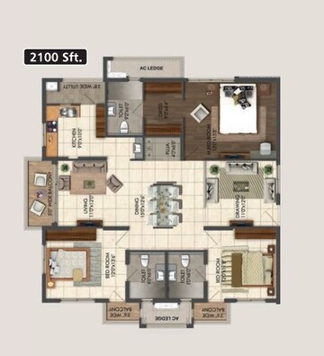  3 BHK Apartment at Aparna Sarovar Grande, Nallagandla – for Rent