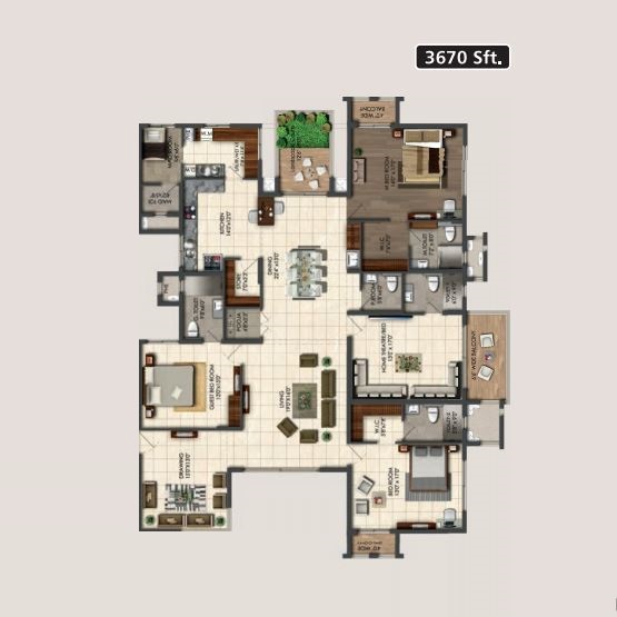 Aparna Sarovar Grande Floor Plans - Nallagandla, Hyderabad