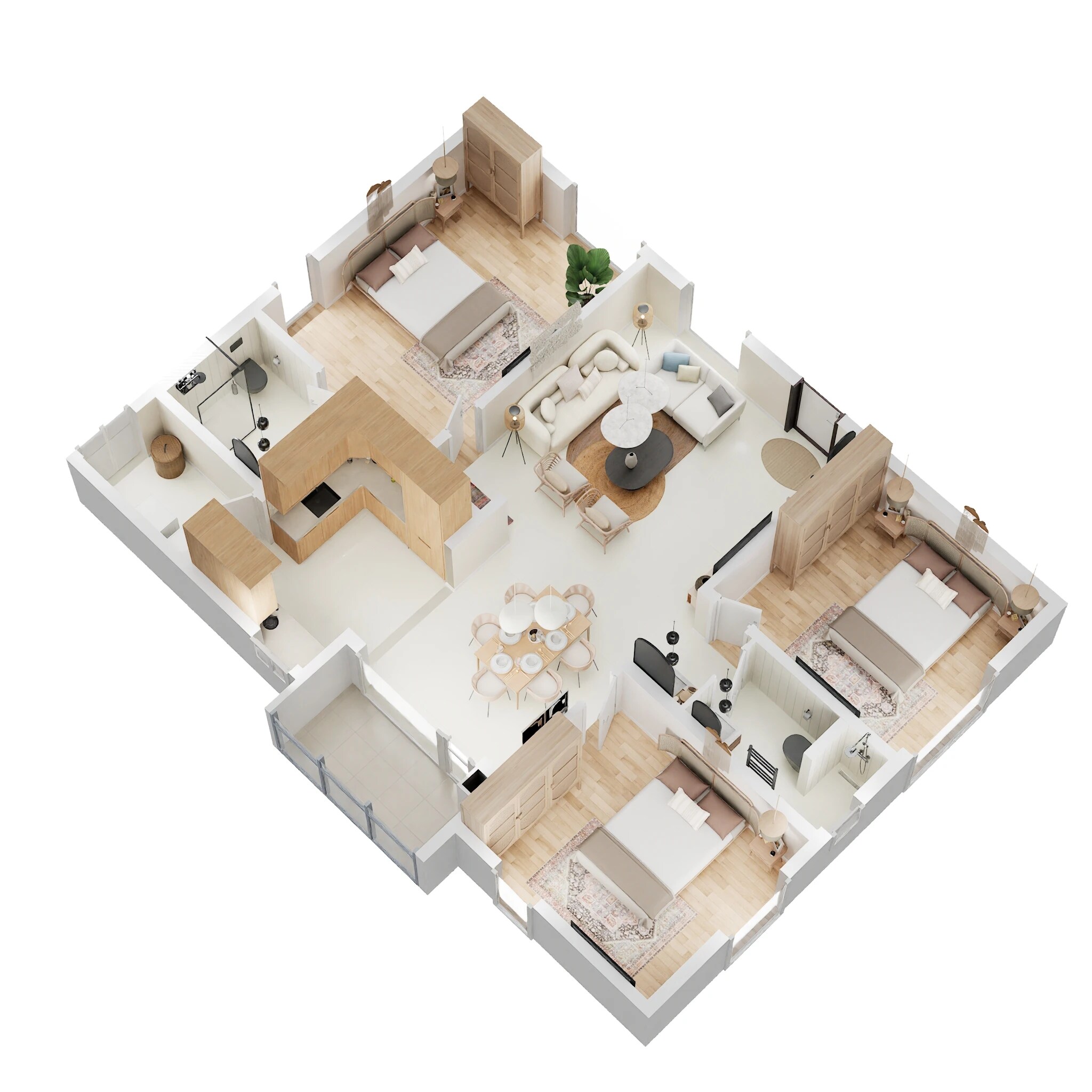 3 BHK 1016 Sq. Ft. Apartment