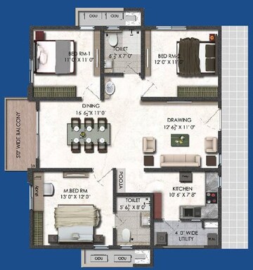  3 BHK Apartment at Aparna Serene Park, Kondapur – for Sale