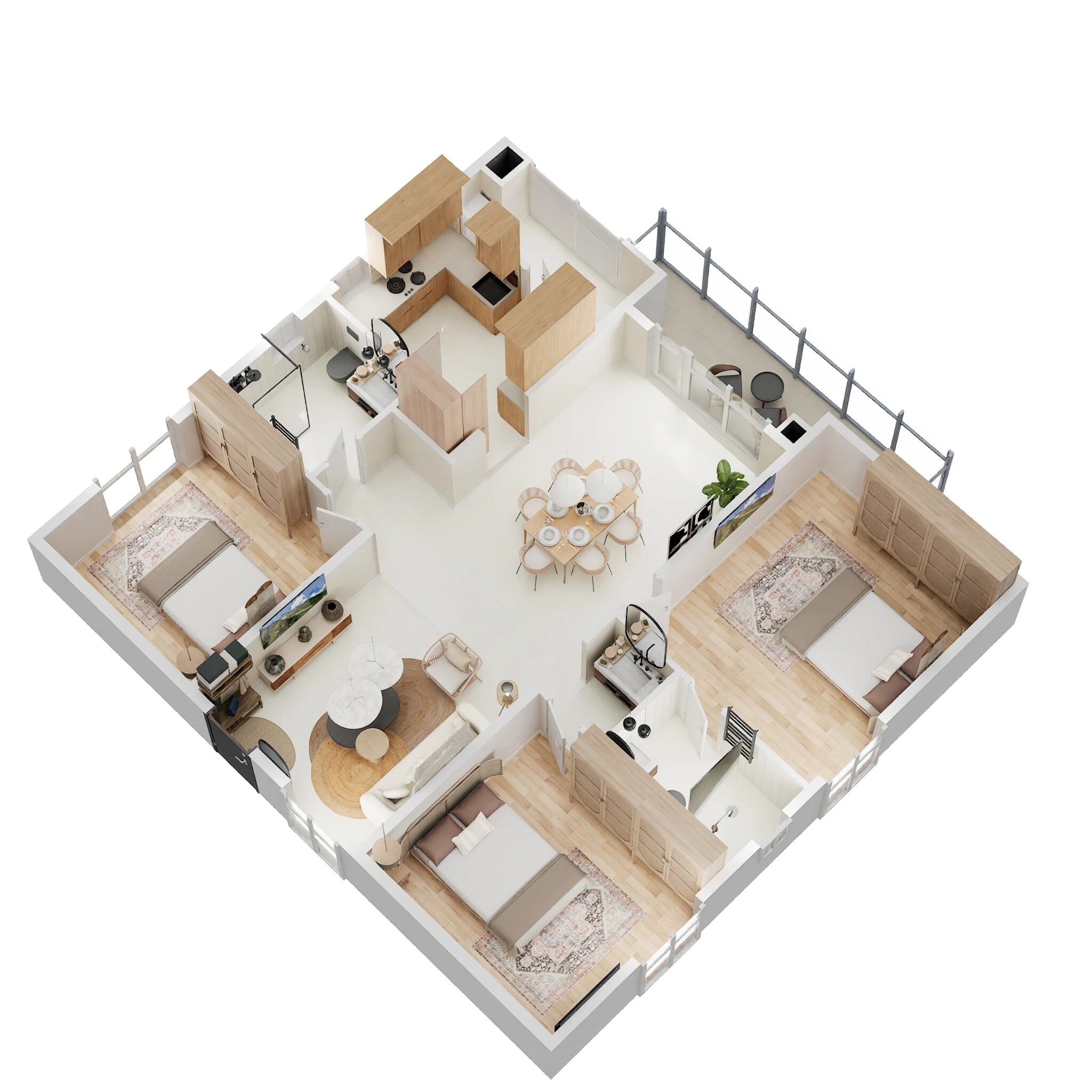 2 BHK 1525 Sq. Ft. Apartment