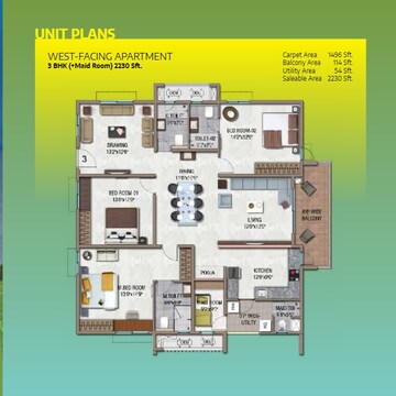  3 BHK Apartment at Aparna Serenity, Kompally – for Rent