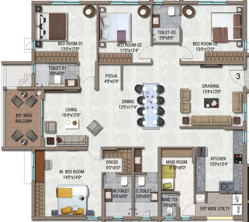 aparna serenity apartment 4 bhk 2730sqft 20213815123844