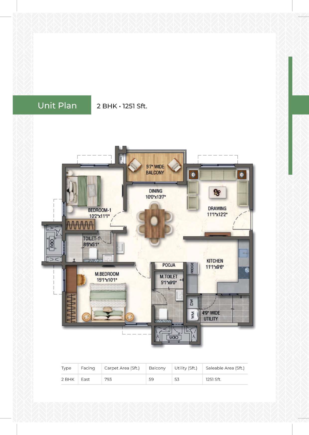 2 BHK 1251 Sq. Ft. Apartment in Aparna Synergy