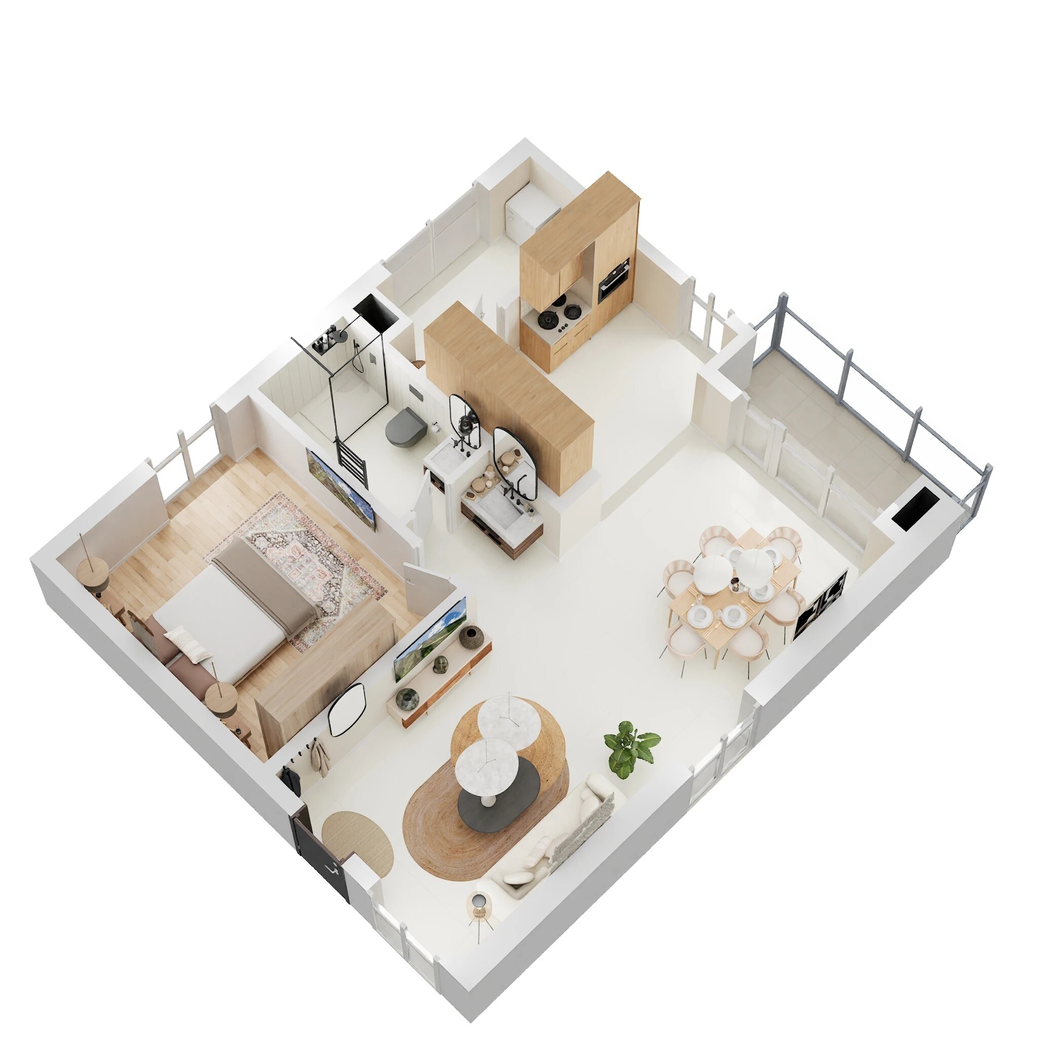 1 BHK 1020 Sq. Ft. Apartment