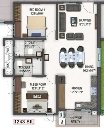  2 BHK Apartment at Aparna Zenon, Puppalaguda – for Sale