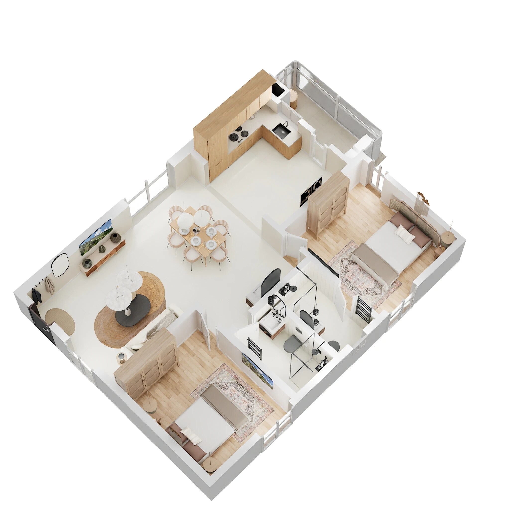 2 BHK 1243 Sq. Ft. Apartment