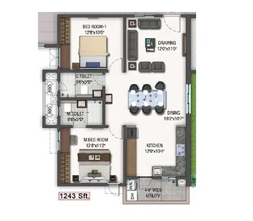  2 BHK Apartment at Aparna Zenon, Manikonda – for Sale