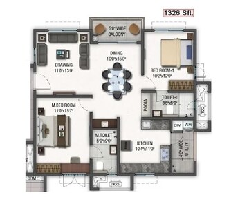  2 BHK Apartment at Aparna Zenon, Puppalaguda – for Sale
